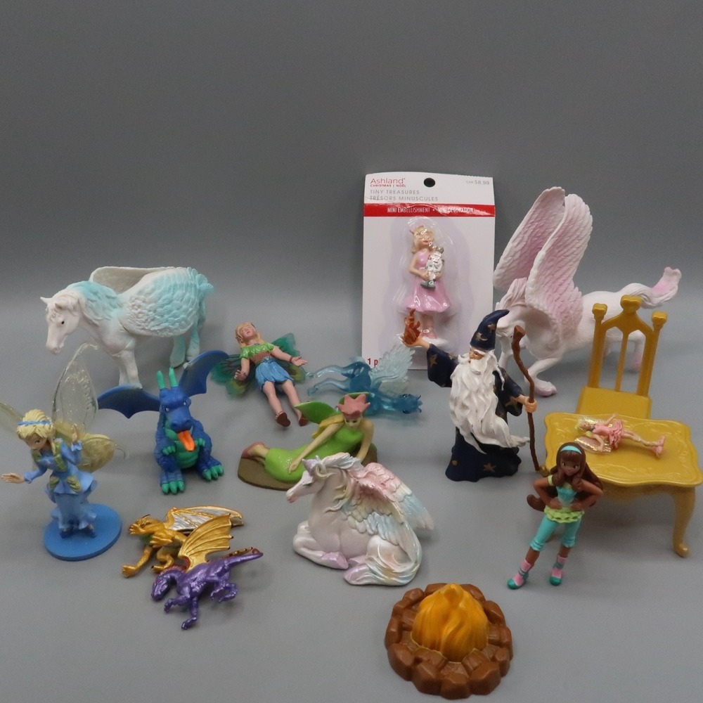 Fairy Garden Miniature Dollhouse Accessories Dragon Wizard Toys Fantasy Fairie